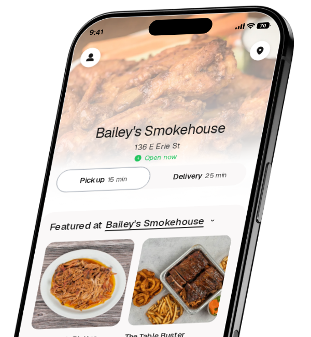 Bailey's Smokehouse app preview