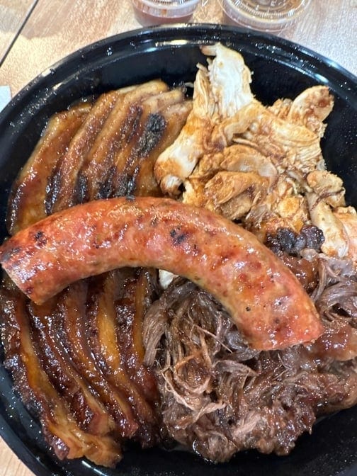 BBQ Sampler for One.