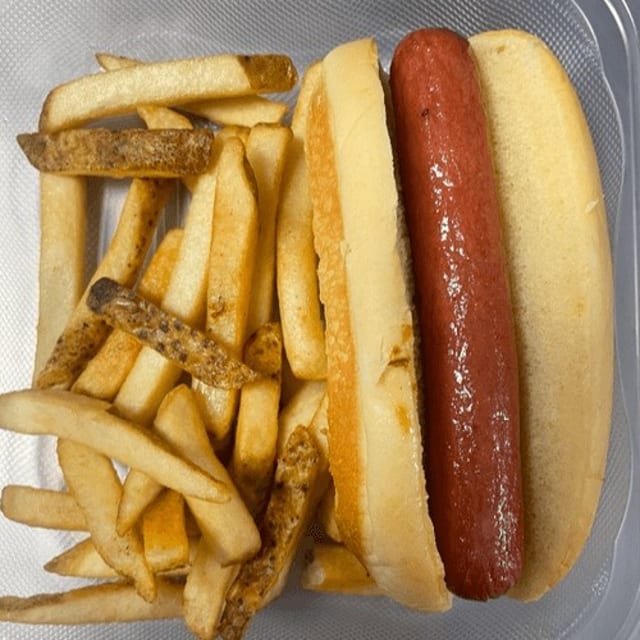 Kids 1 Hotdog & Fries.