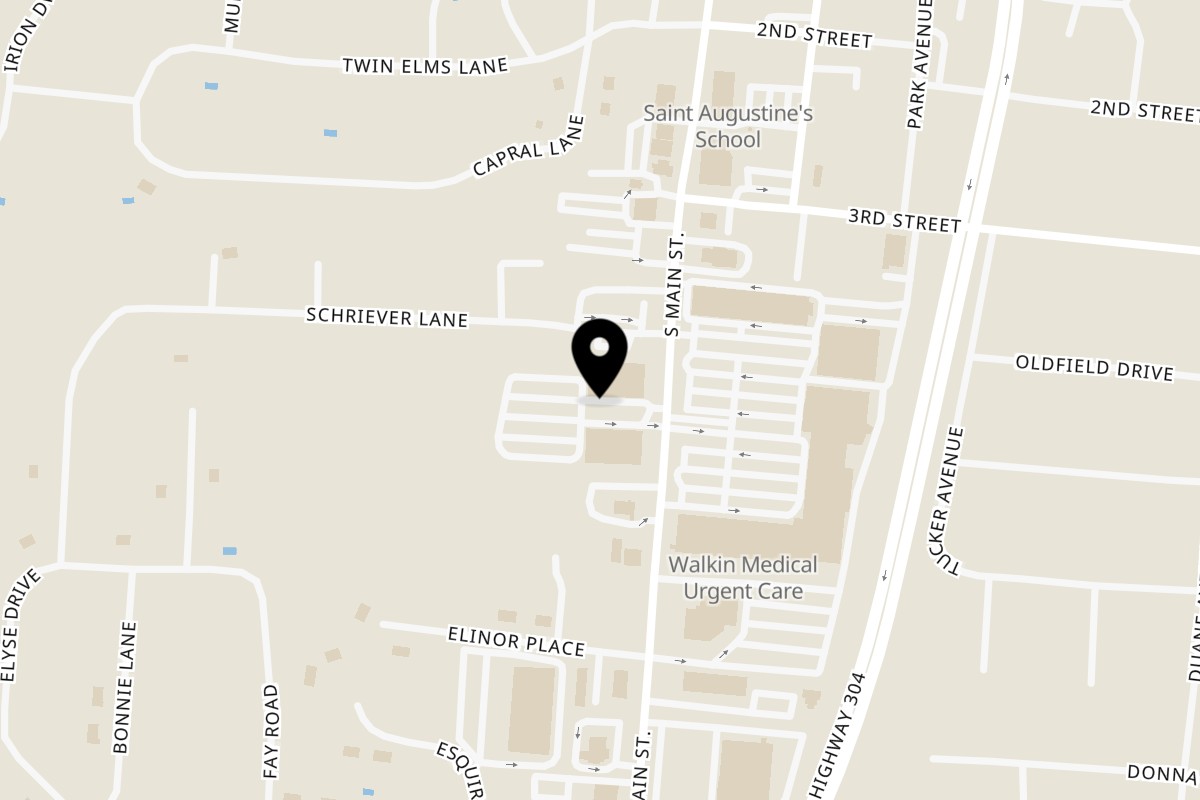 Map showing the location of Bailey's Smokehouse New City on 191 S Main St in New City